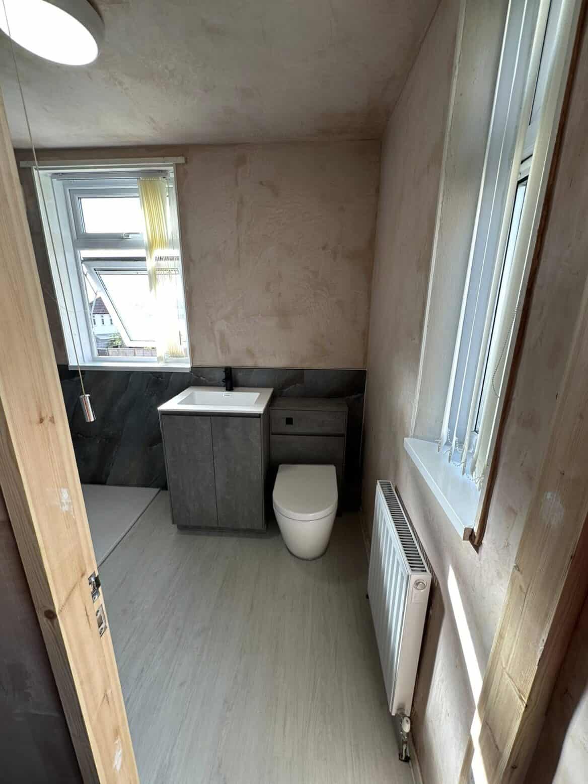 Bold Industrial Contrast Bathroom Refurb 01