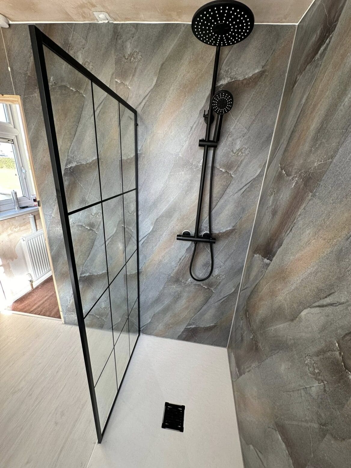 Bold Industrial Contrast Bathroom Refurb 05