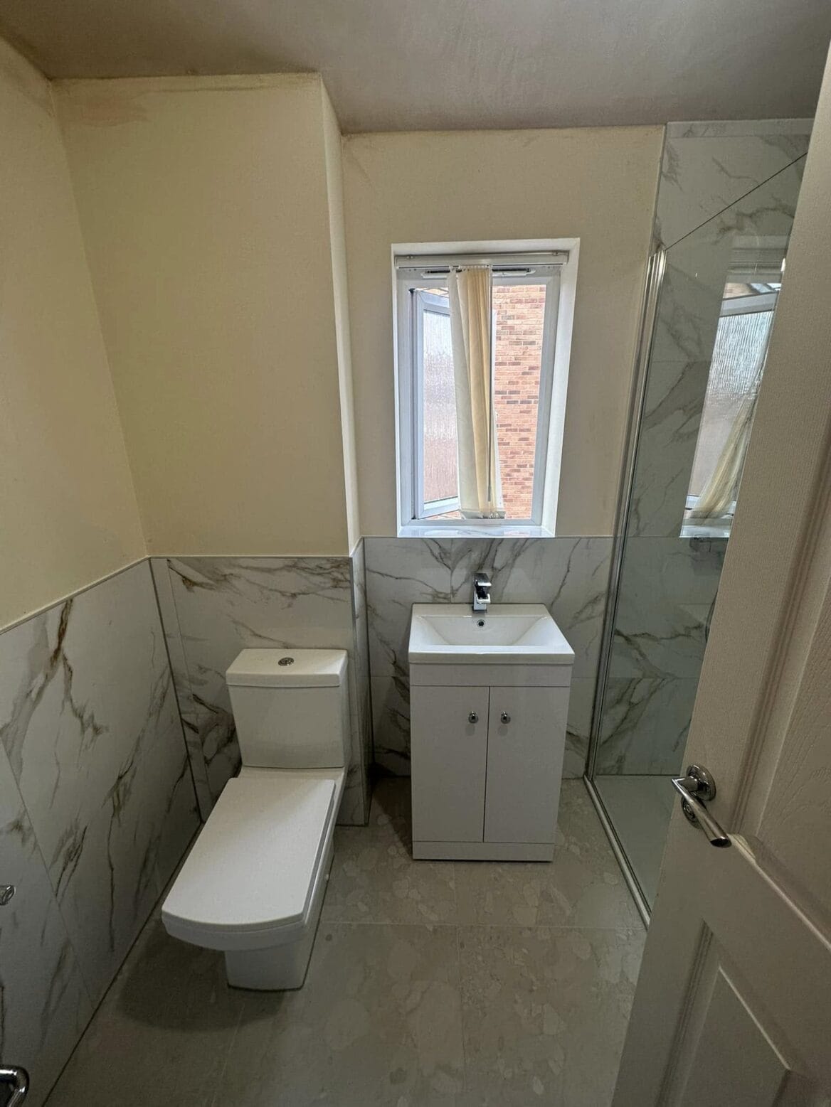 Compact Marble Elegance Bathroom Refurb 02