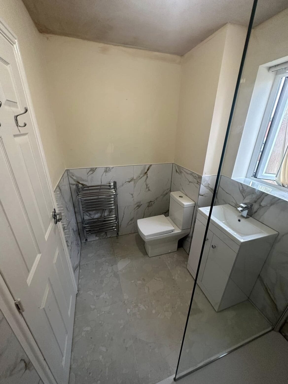 Compact Marble Elegance Bathroom Refurb 04