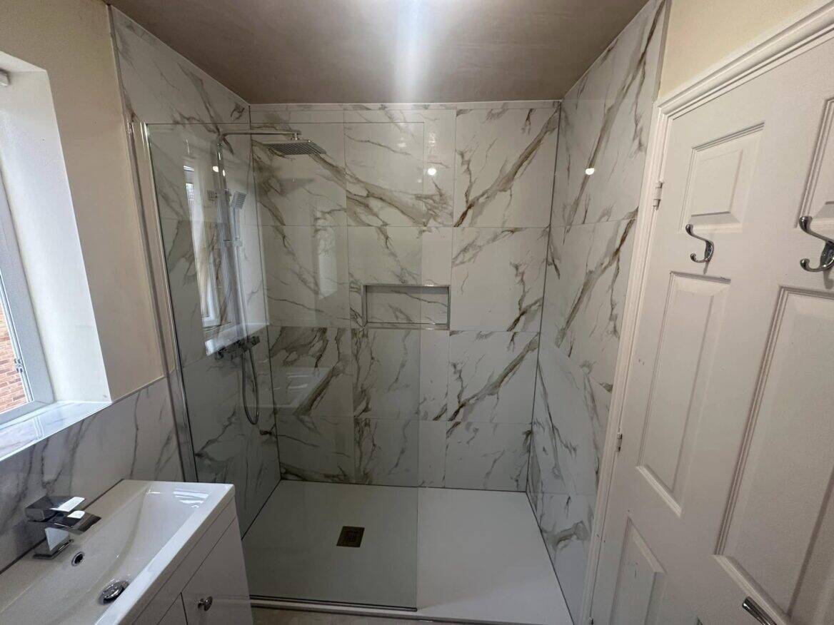 Compact Marble Elegance Bathroom Refurb 05