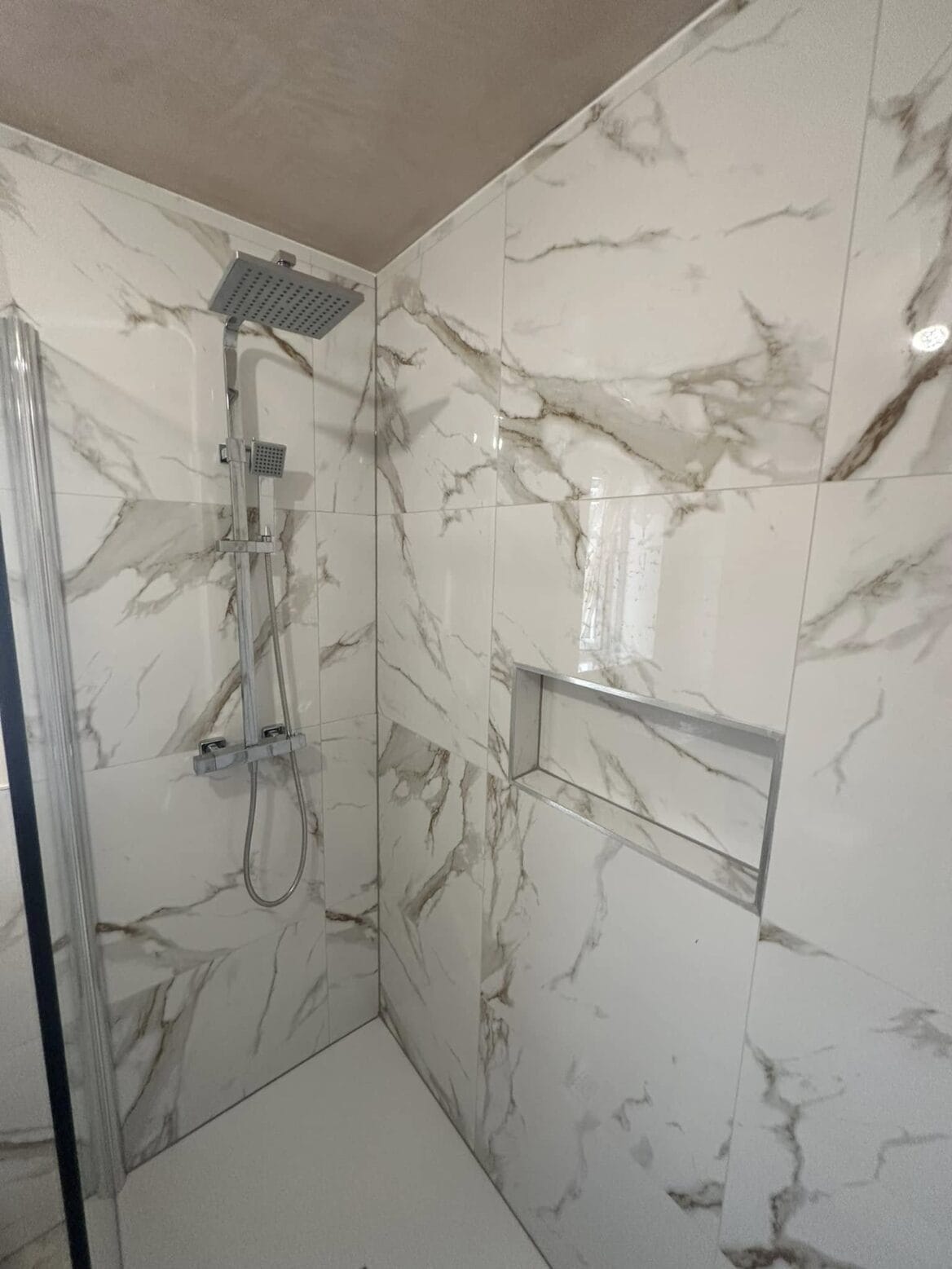 Compact Marble Elegance Bathroom Refurb 06