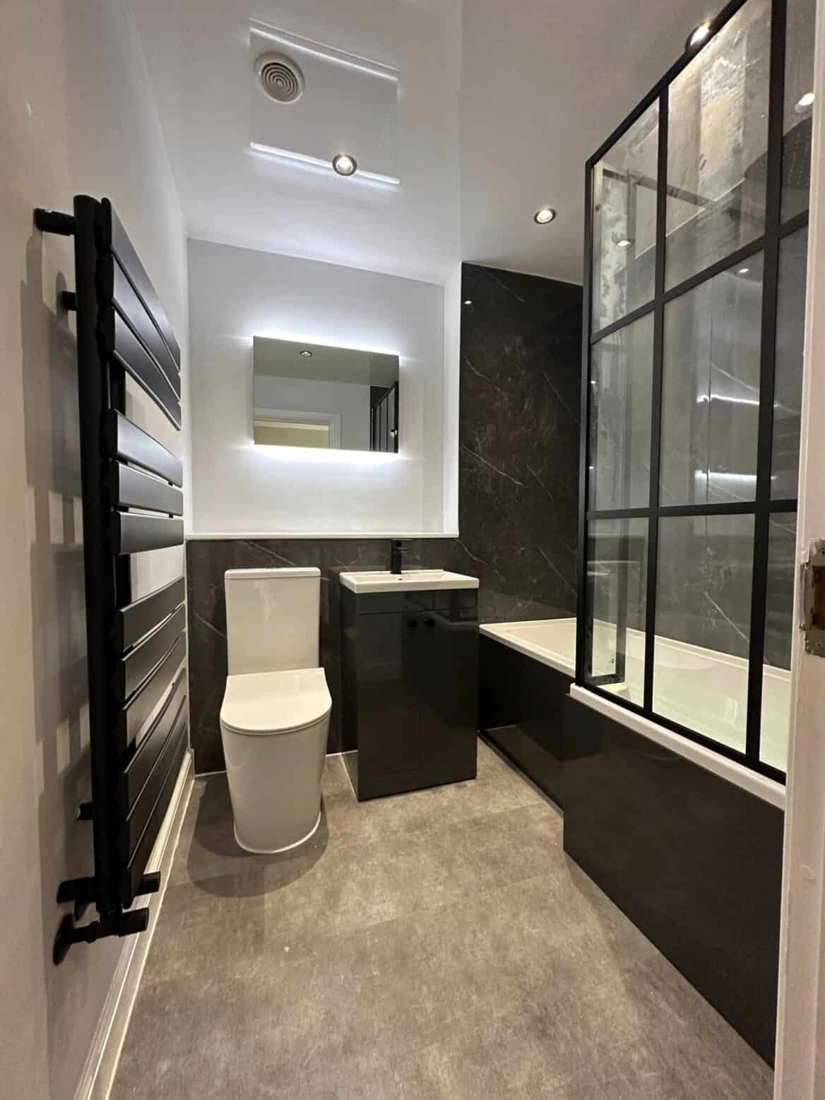 Dark Marble Drama Bathroom Refurb 01